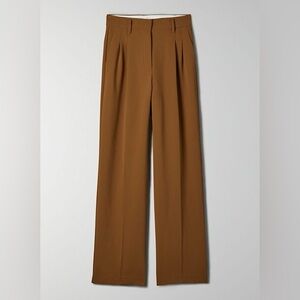 EFFORTLESS Pants 🍂 Unique Foxfire Brown Wilfred Free by Aritzia, TALL 🍁